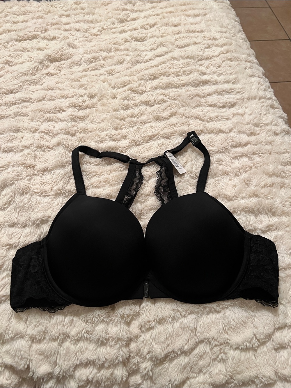 torrid Black xo boost front-close racerback 42C